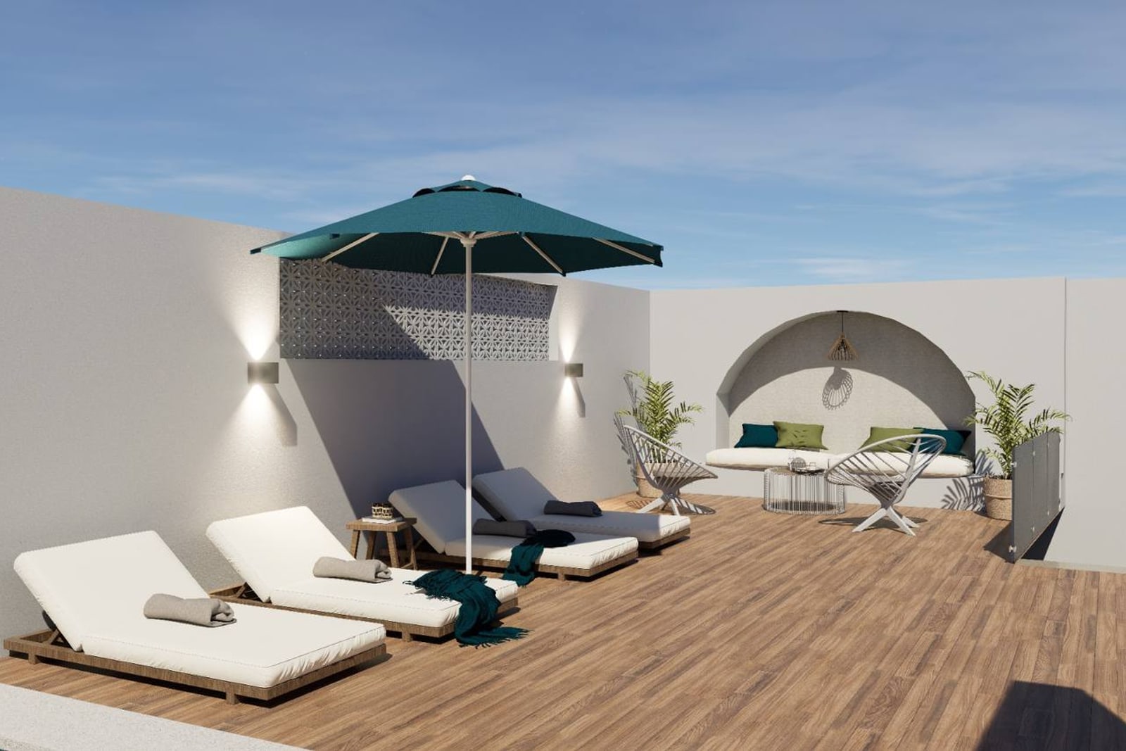 Espace de loisirs · rendu 3D